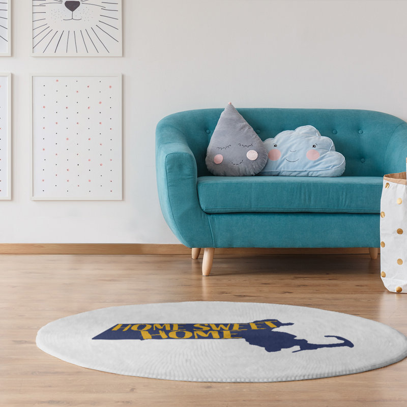 Tapis en poly-chenille home, Rond 5 pi
