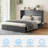 Queen Murphy Bed Cabinet with USB, 2 Drawers & Tri-Fold Mattress-620178001