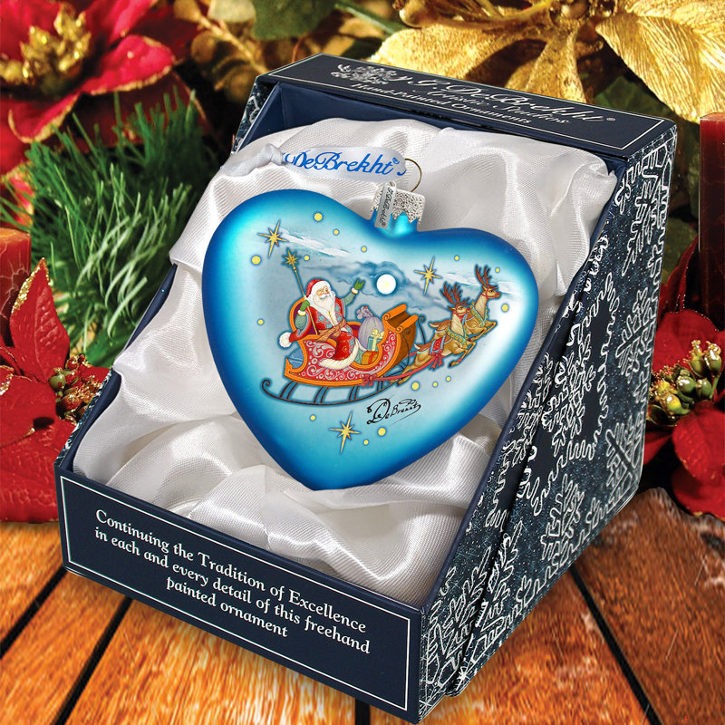 Holiday 3.5'' Handmade Glass Holiday Shaped Ornament
