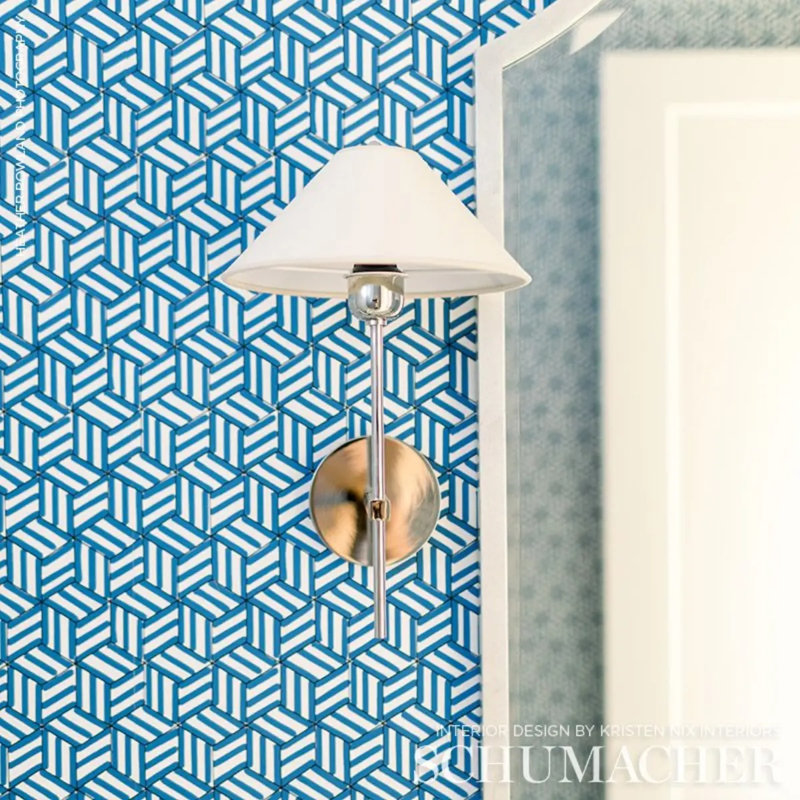 Papier peint schumacher x miles redd, Cobalt
