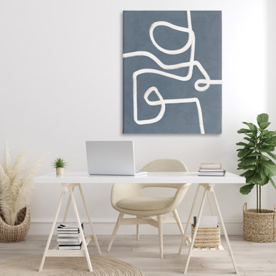 Art mural «Free Line on Blue Floater» par Nina Blue