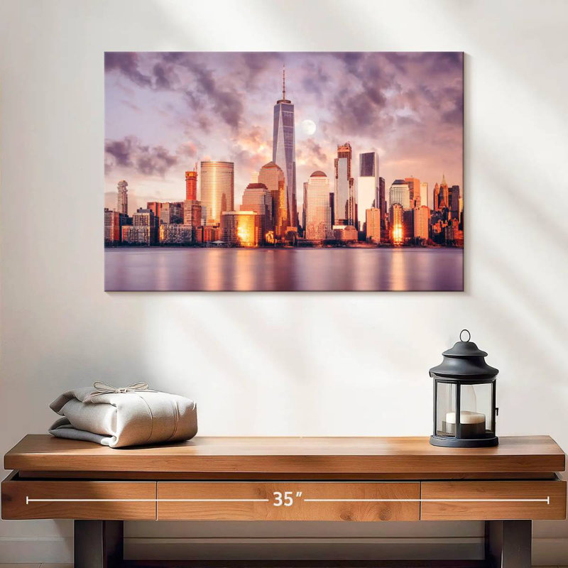Ravi NYC Spring Sunset, 16" H x 24" W