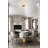 Transitional 1-Light Gold LED Chandelier With Clear Crystal Accents