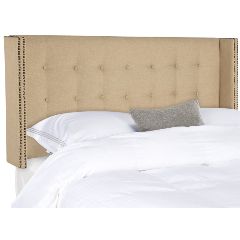 Burch Upholstered Headboard, Linen Sandstone, Queen