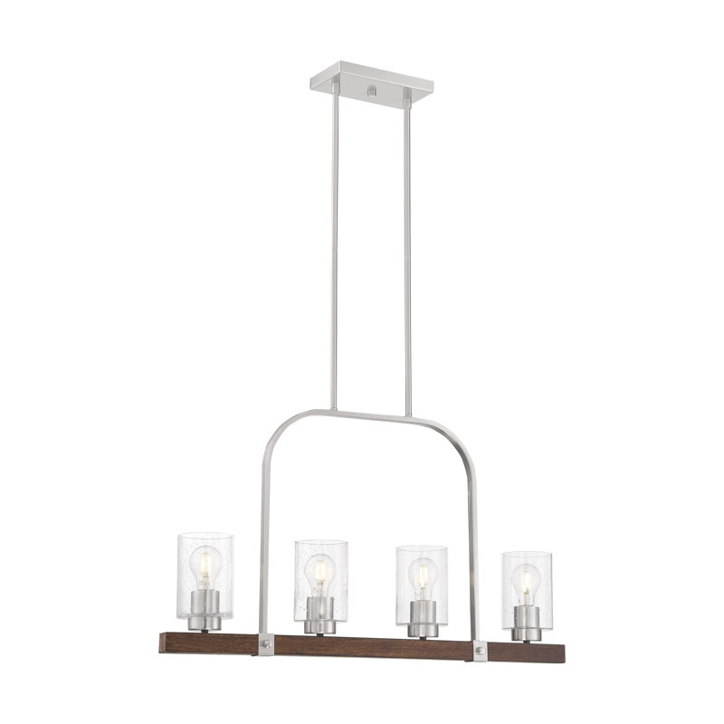 Luminaire suspendu linéaire à 4 lumières pour îlot de cuisine Louque