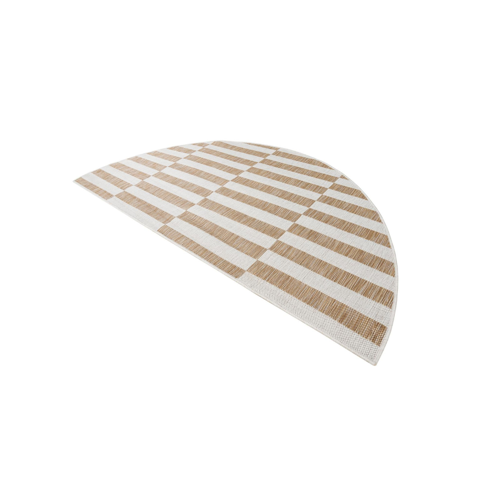 Robinson Brown Indoor/Outdoor Rug, Half-circle 3'1 x 6'1"