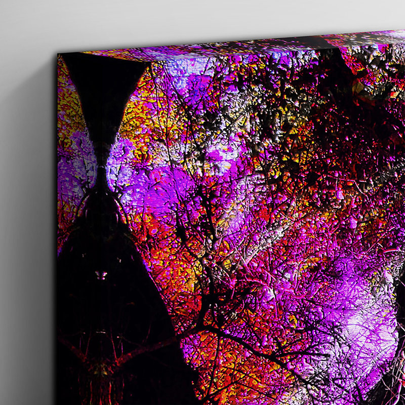 Purple Abstract Tree - Wrapped Canvas, 50cm H x 76cm W