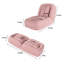Lit réglable en velours côtelé rose, canapé ergonomique multi-positions pour la maison