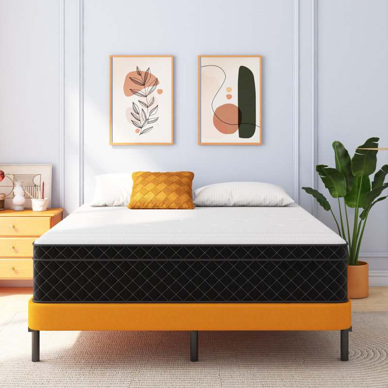 Alwyn Home Innerspring Mattress Medium Hybrid Mattress in a box With Certipur-US Certified Pocket Spring, Pressure Relief, and Motion Isolation