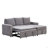 Upholstered Sectional Sofa Bed With Storage Space