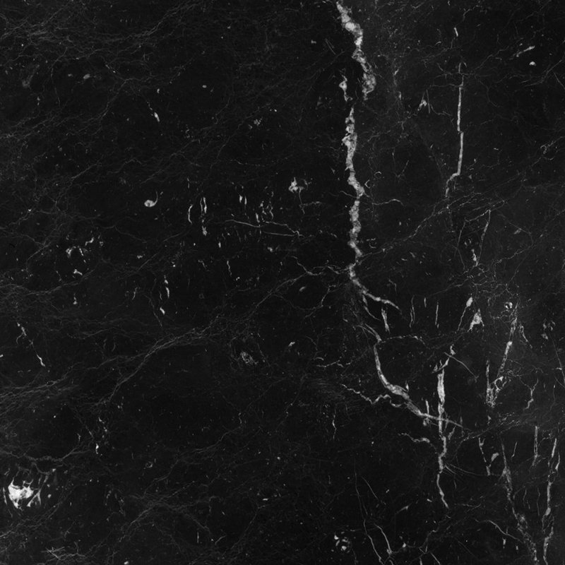 Table basse Rys, Acier noir, Marquina noir