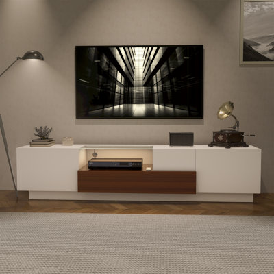 Jamah Modern LED TV Stands with Storage Entertainment Center