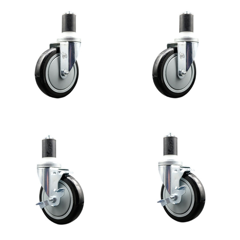 4 Piece Regency Caster Replacement Set, Black