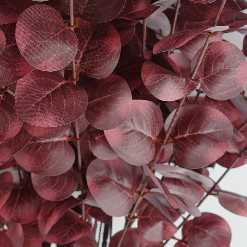 Pack of 6 Artificial Eucalyptus Foliage, 100 cm x 20 cm, Red/Green