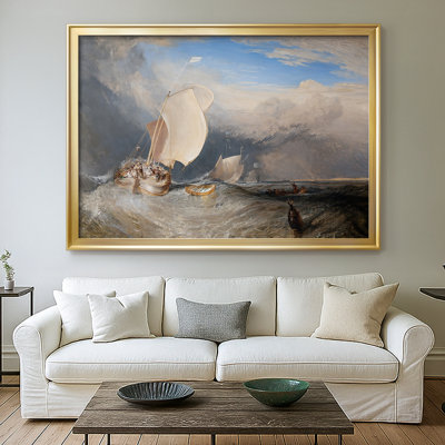Bateaux néerlandais dans une tempête (la pièce de mer de Bridgewater) -J.M.W. Toile tendue avec châssis Turner, 1801