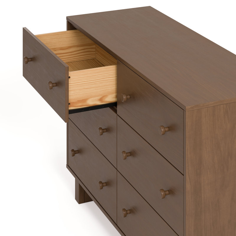 Commode 6 tiroirs Texas, Noisette