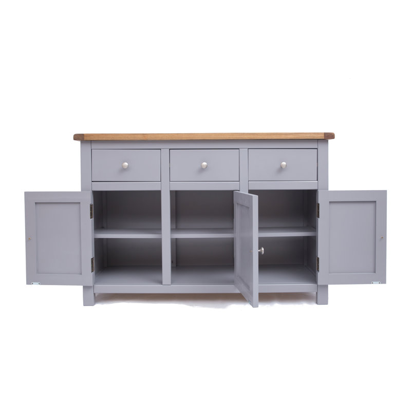 Mellor 120cm Sideboard, Grey/Satin Chrome