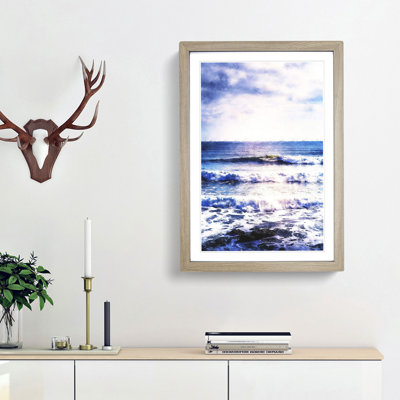 Surfing in Rhode Island - Picture Frame Graphic Art Print