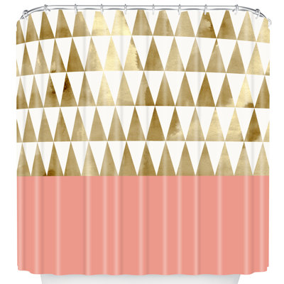 Rideau de douche simple triangles