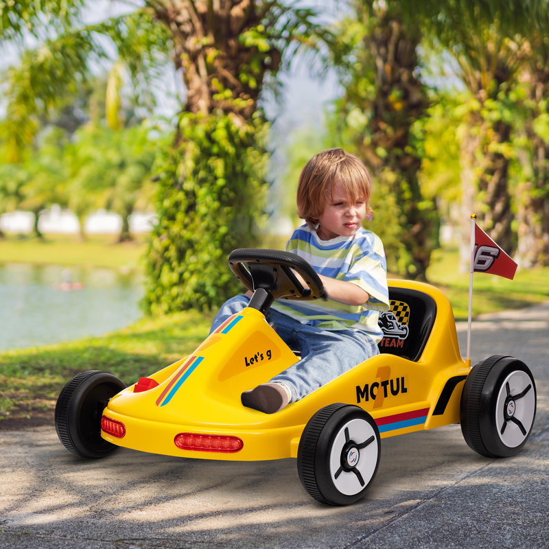 HOMCOM Battery Powered Ride On, Yellow