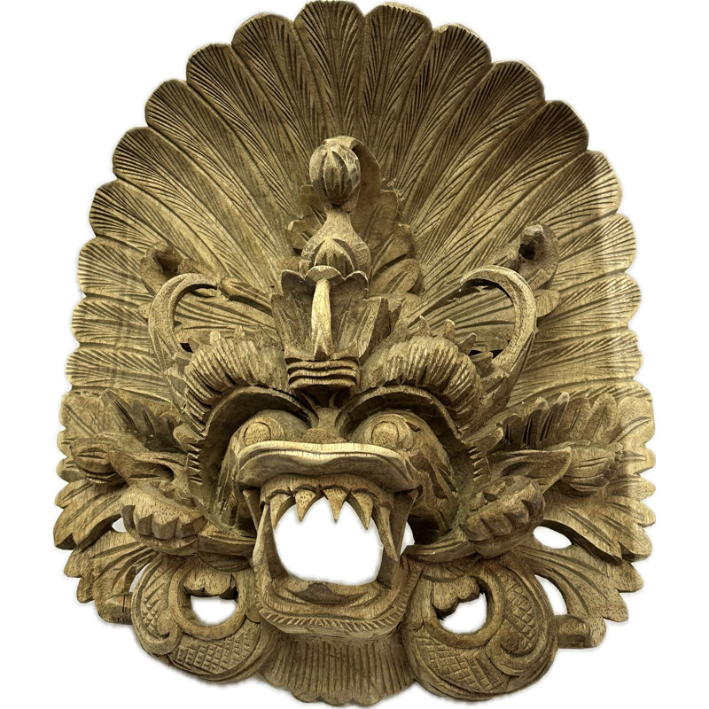 Handmade Solid Wood Barong Mask