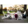 Classic Folding Adirondack 6-Piece Conversation Set with Fire Pit Table