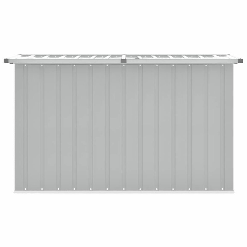 Boîte de rangement vidaXL Acier galvanisé gris, plastique grand, H 36,6 po x l 58,7 po x P 39 po, Gris