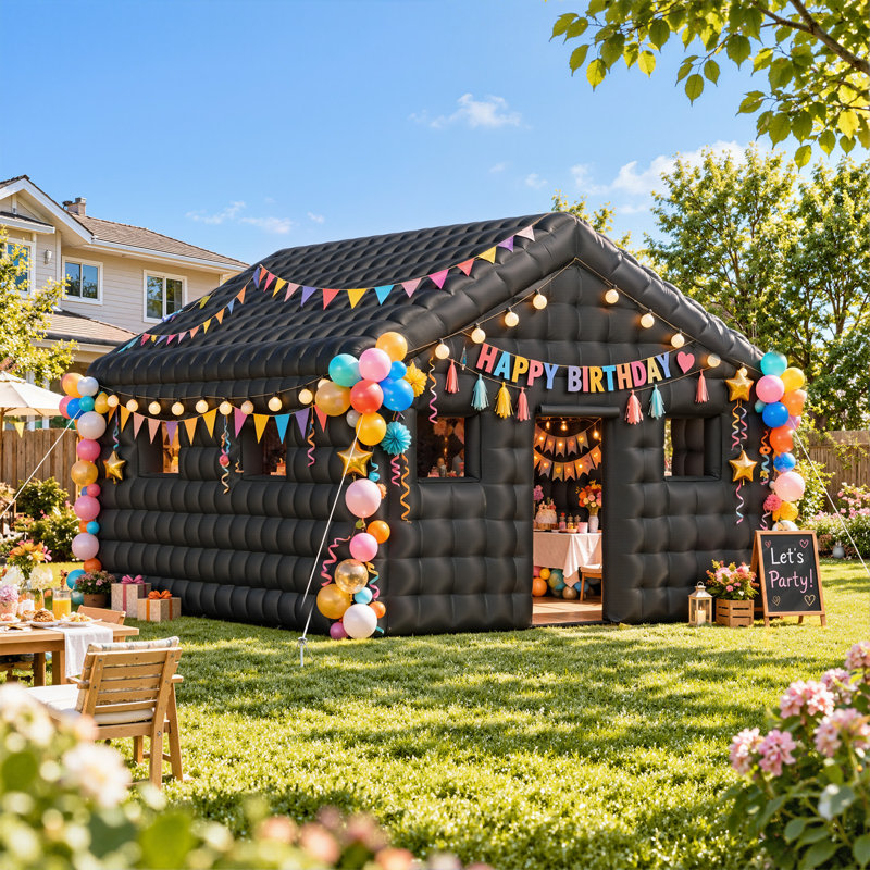 Tente gonflable extra large de 4,9 x 6,1 m avec souffleur et accessoires