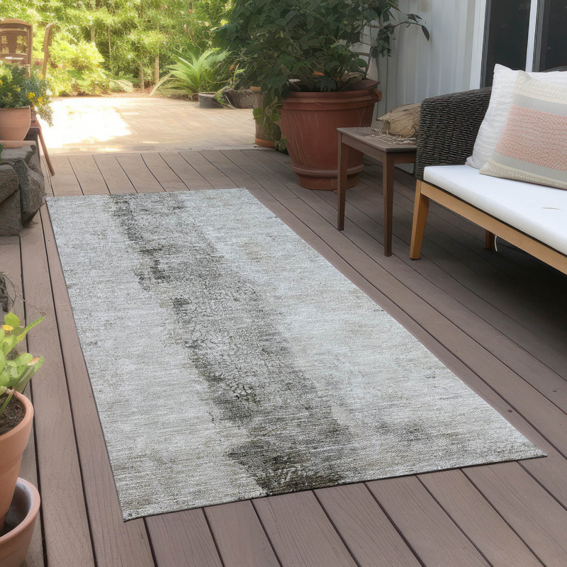 Alfonzo Abstract Indoor / Outdoor Rug, Runner 2'3" x 7'6"