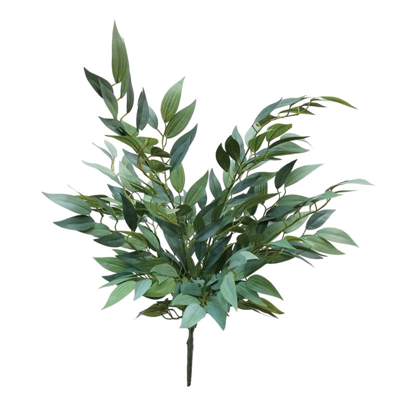 Ensemble de 3 buissons Ruscus de Sullivan, tige florale artificielle verte, 24 po