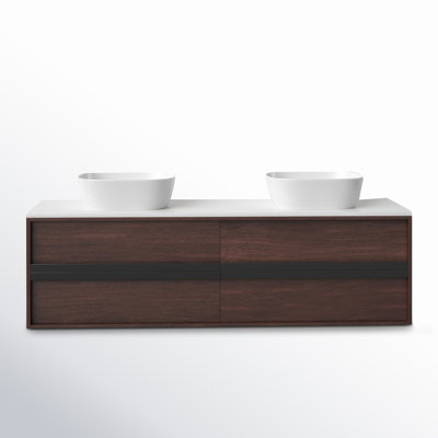 Sintra 72" Cedar Double Bathroom Vanity