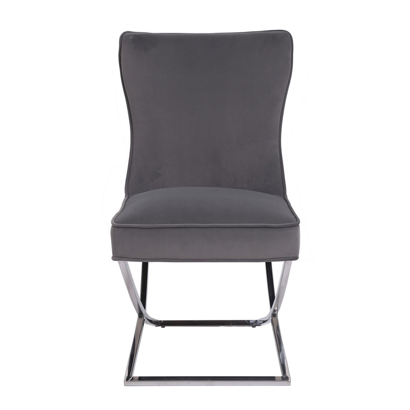 Hove Dining Chair - Grey Velvet 