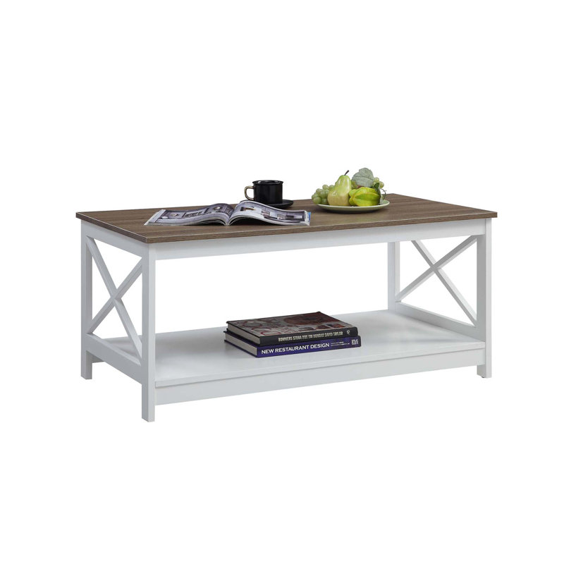 Darek 4 Legs Coffee Table with Storage, Driftwood