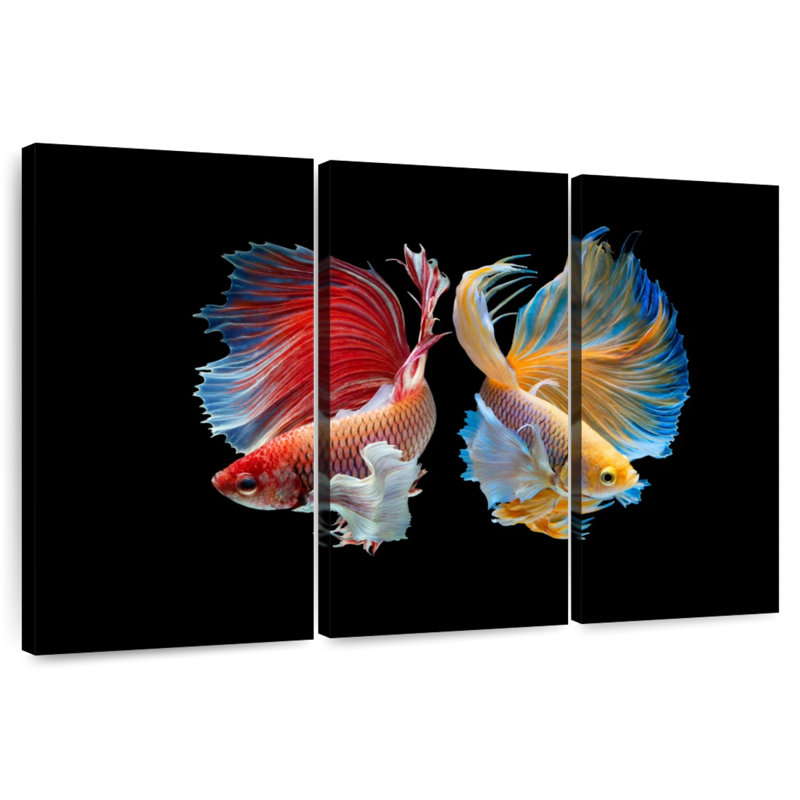 Betta Fish In Sync, 32" H x 50" W