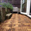 Carreau de terrasse en bois 12 po x 12 po brun