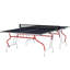 Table de tennis de table pliante portative pleine grandeur avec filet, raquettes, balles et panneau de fibres à densité moyenne gris anthracite