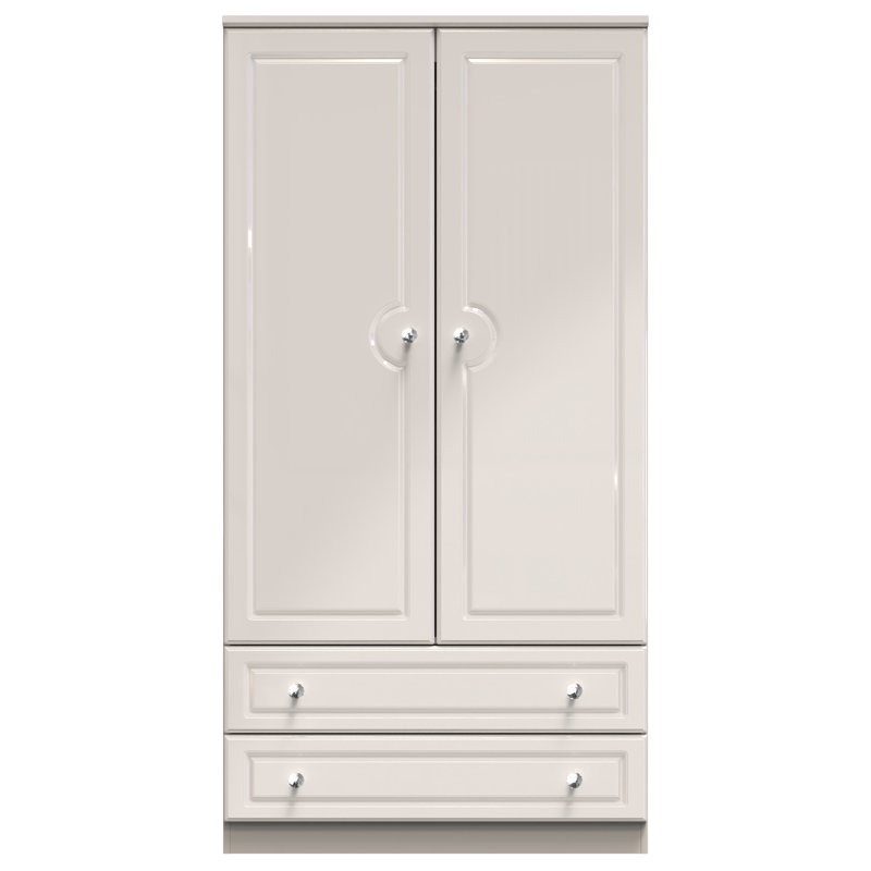 Conover Wide 2 Drawer Double Wardrobe , Kashmir Gloss/Kashmir