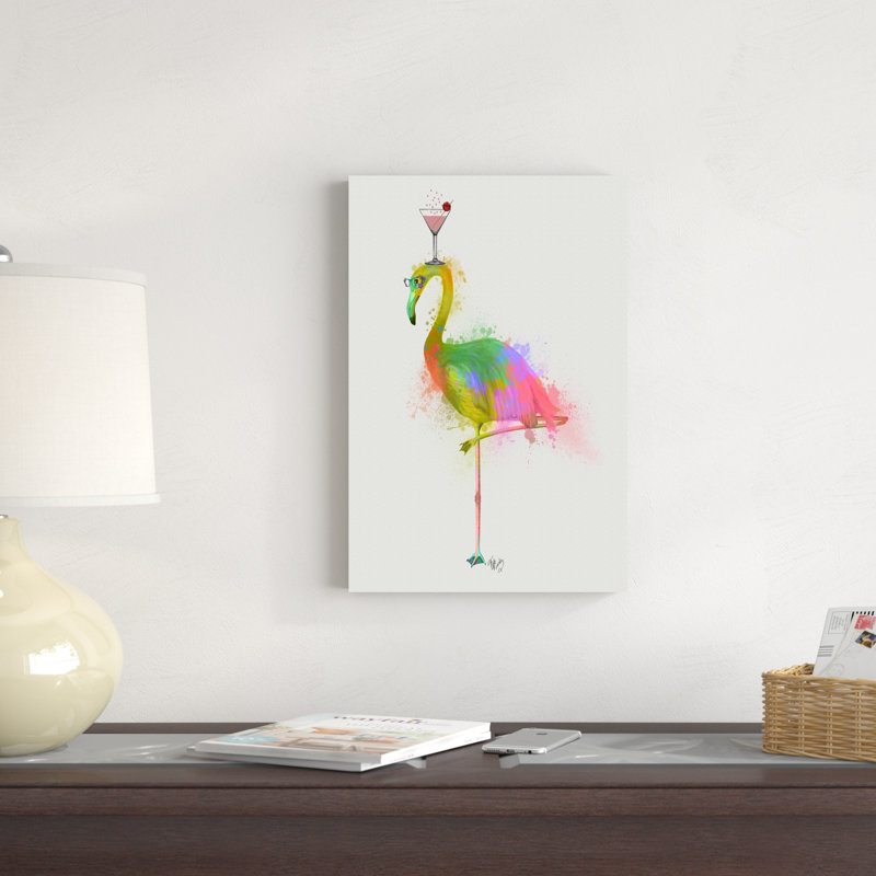 Rainbow Splash Flamingo 2, H 18 po x l 12 po x P 1 po