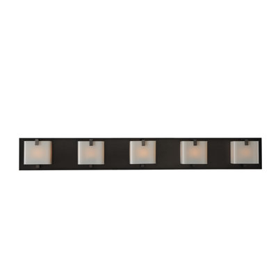 Meridian 5 LT Brushed Black Nickel Vanity Light Kalco