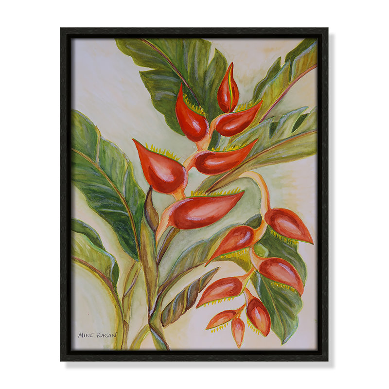 Imprimé Heliconia par Mike Ragan pour , Espresso, H 15,5 po x l 12,5 po