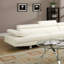 Canapé modulaire en similicuir blanc