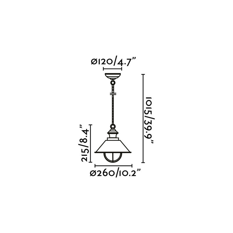 Holyoke Outdoor Pendant, White
