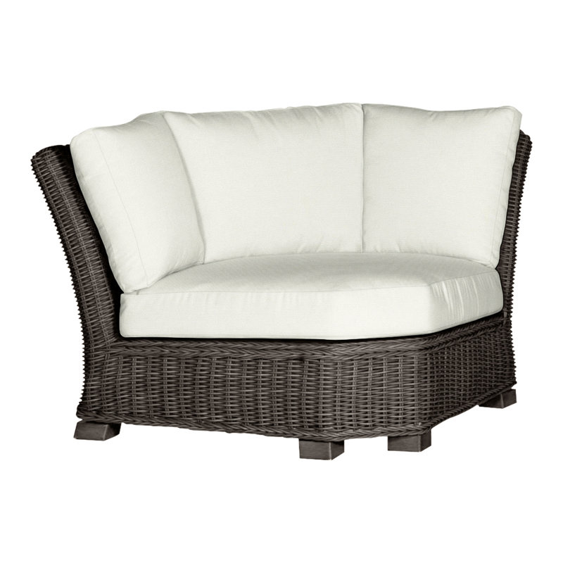 Canapé modulaire rustique tissé - Noyer noir, Pas de soudure, Noir noyer, Blanc naturel