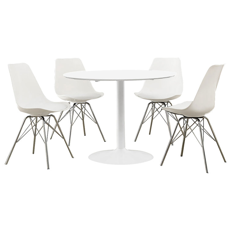 Ensemble de table rond 5 pièces avec chaises Eiffel Lohmann