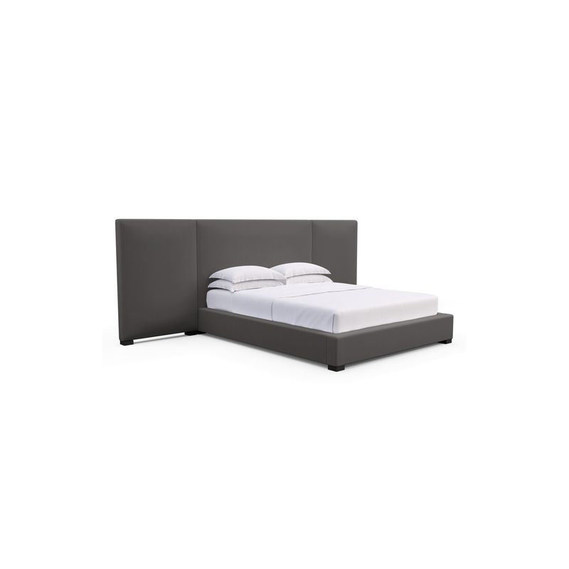 Prospect Upholstered Bed, Weathered, Box Weave Linen Pumice, Queen