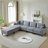 U-Shaped Modular Sofa with 2 Pillows-794898415