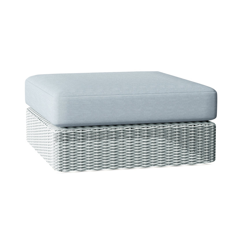 Westport Outdoor Teak Ottoman, Ash, Westport Sea Salt
