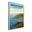 Rathlin Island, Northern Ireland - Romantic Coastal Travel Poster Of Cliffs, Harbour And Sea. Giclee Print On Wrapped Canvas. Wall Art, Home Decor - Natural Landmarks, Northern Ireland - Wrapped Canvas Print-666888682