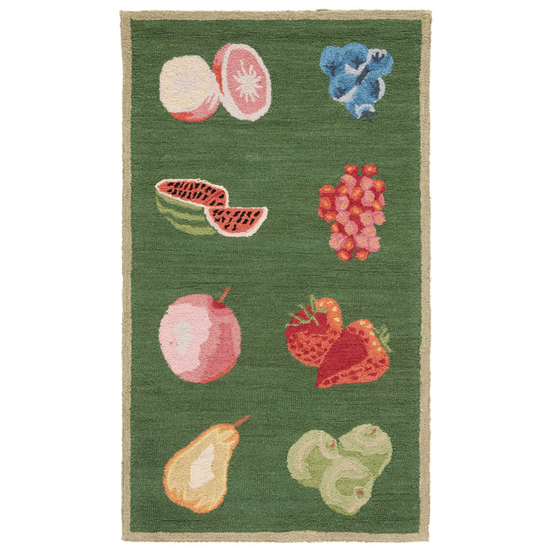 Demitro Hand Hooked Wool Rug, Rectangle 2'9" x 4'9"