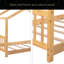 Lit plateforme House avec tête et pied de lit, toit-2041870653